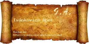 Ivánkovics Ábel névjegykártya