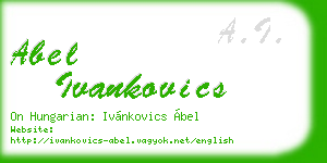 abel ivankovics business card